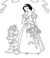 coloriage blanche neige et grincheux